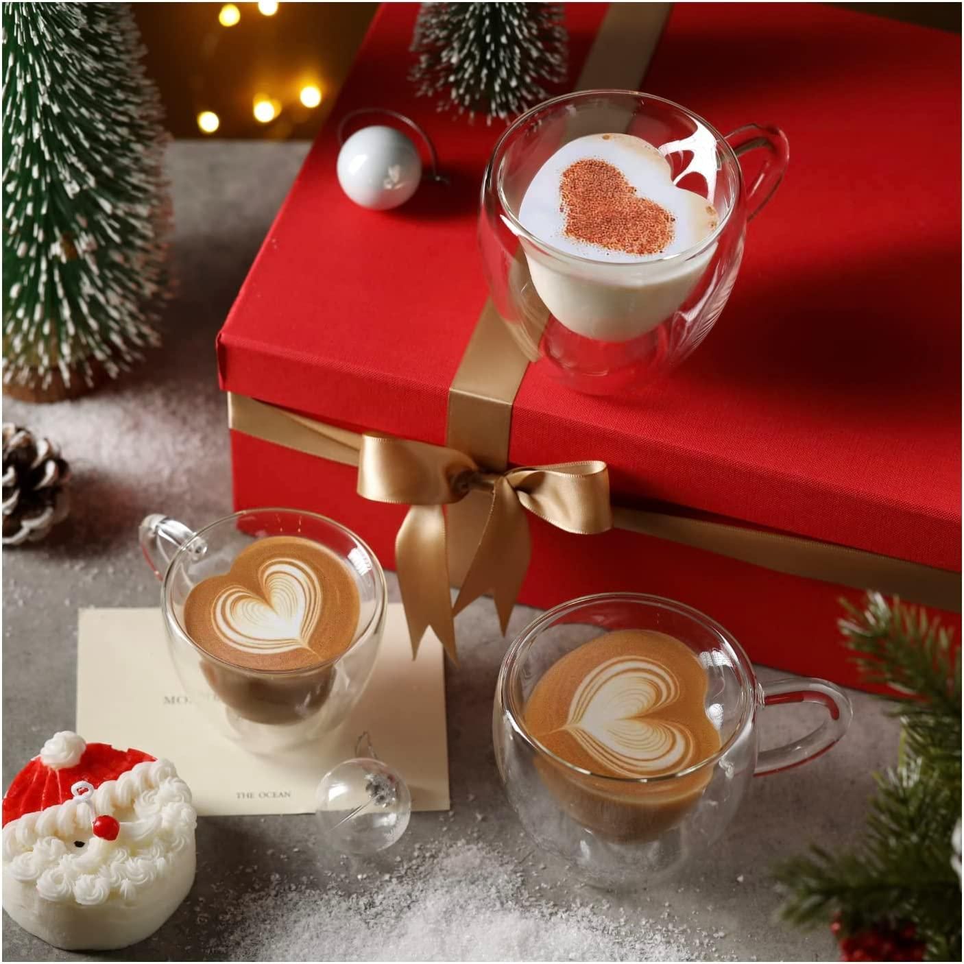 High Borosilicate Heart Shape Double Wall Glass (Pack of 1)