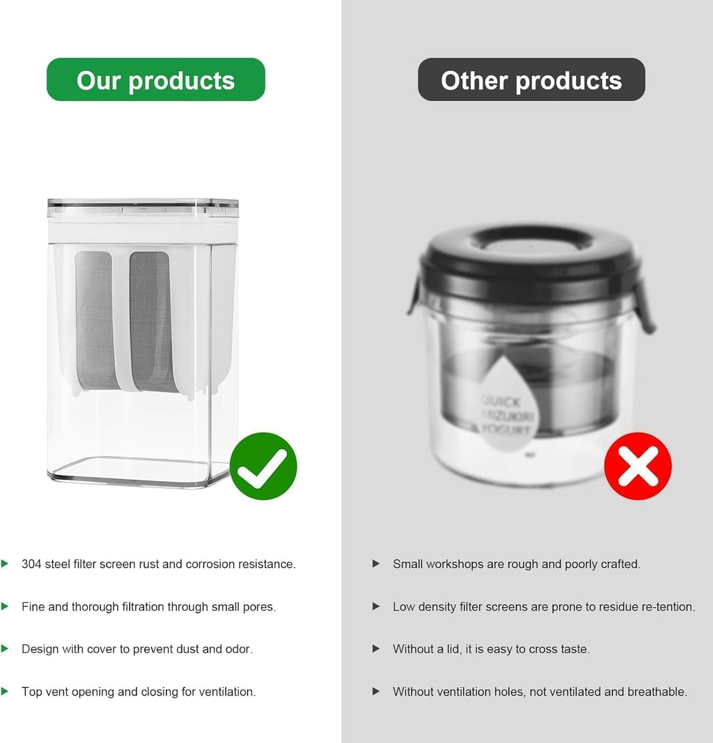 Premium Yogurt Filter with Fine Mesh Strainer